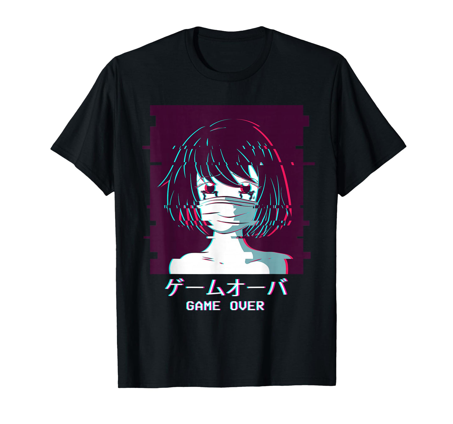 Game Over Anime Sad Vaporwave T-Shirt - Streetwear Style Men Women - T-Shirt, Sweatshirt, Hoodie