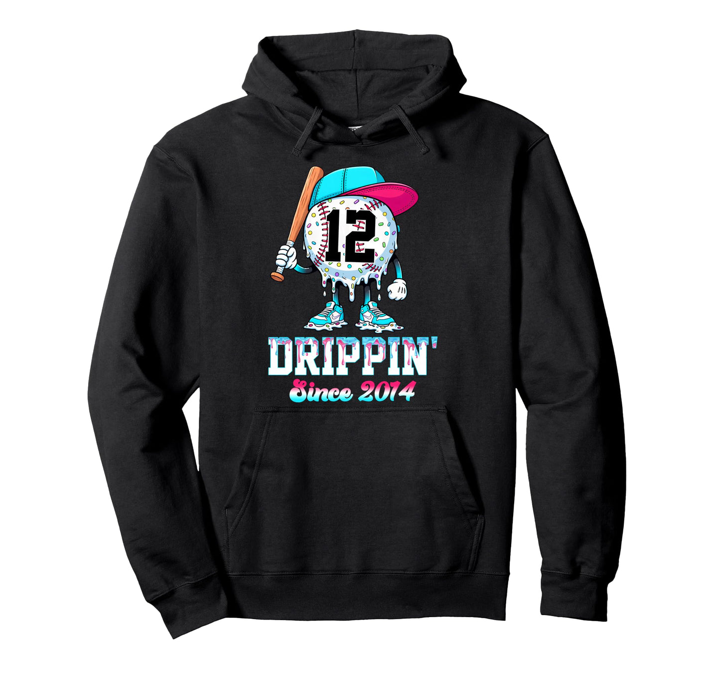 12 Years Old Since 2014 Ice Cream Drip Hoodie - Trendy Graphic Men Women - T-Shirt, Sweatshirt, Hoodie