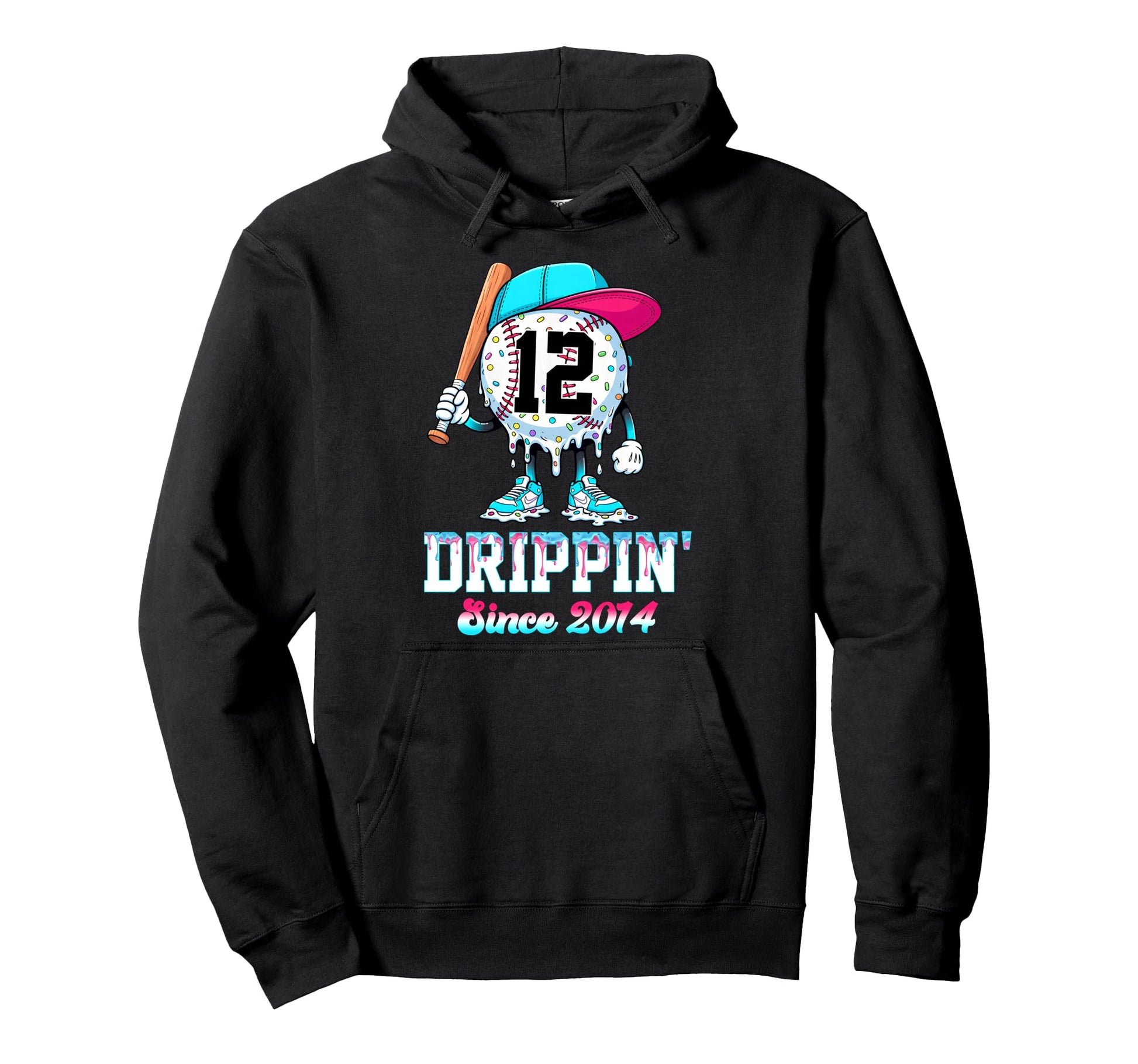 12 Years Old Since 2014 Ice Cream Drip Hoodie - Trendy Graphic Men Women - T-Shirt, Sweatshirt, Hoodie
