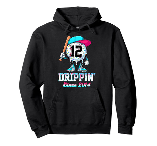 12 Years Old Since 2014 Ice Cream Drip Hoodie - Trendy Graphic Men Women - T-Shirt, Sweatshirt, Hoodie