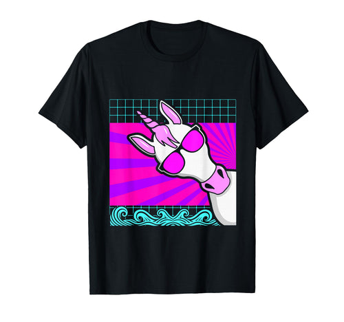 Aesthetic Vaporwave Outfits Unicorn T-Shirt - Custom Art Print Unisex - T-Shirt, Sweatshirt, Hoodie