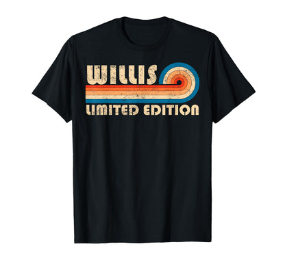 Willis 70S 80S Sunset Stripe T-Shirt - Unique Graphic for Adults - T-Shirt, Sweatshirt, Hoodie