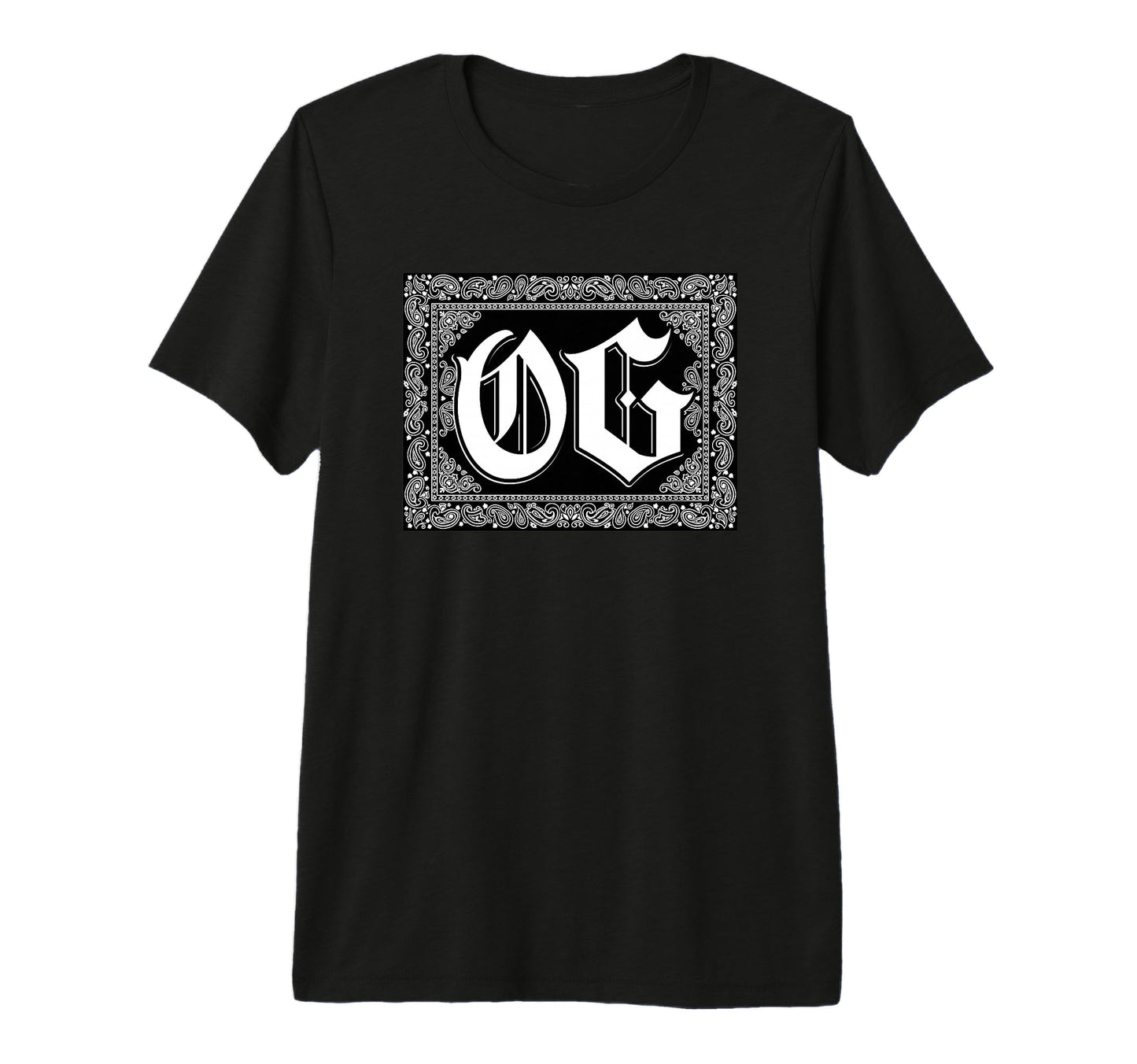 Og Bandana Black Original Gangster Hip Hop T-Shirt - Graphic Print Unisex - T-Shirt, Sweatshirt, Hoodie