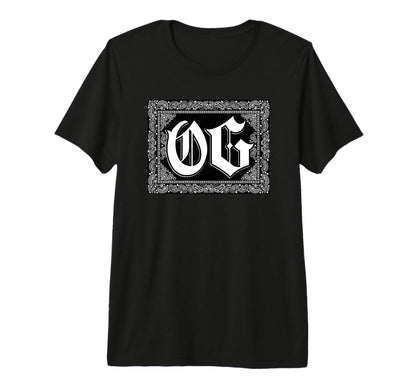 Og Bandana Black Original Gangster Hip Hop T-Shirt - Graphic Print Unisex - T-Shirt, Sweatshirt, Hoodie