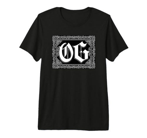 Og Bandana Black Original Gangster Hip Hop T-Shirt - Graphic Print Unisex - T-Shirt, Sweatshirt, Hoodie