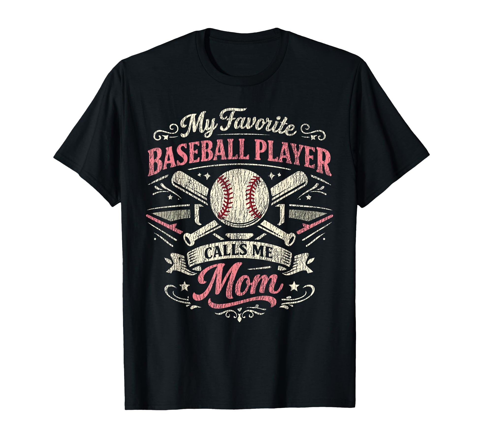 Baseball Fan Mom Mother My Favorite T-Shirt - Novelty Apparel Unisex - T-Shirt, Sweatshirt, Hoodie