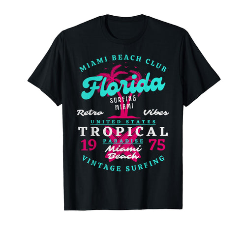 Miami Beach Club Surfing Florida T-Shirt - Minimalist Print Unisex - T-Shirt, Sweatshirt, Hoodie