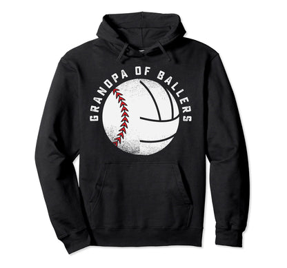 Grandpa Baseball Volleyball Hoodie - Casual Everyday Wear for Adults - T-Shirt, Sweatshirt, Hoodie