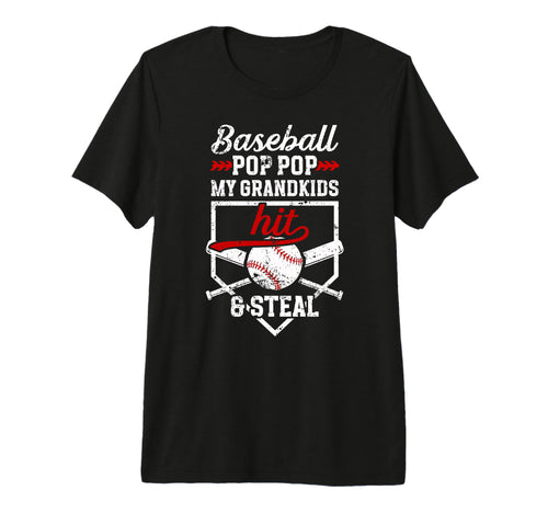 Mens Baseball Pop Pop Grandpa Funny T-Shirt - Custom Art Print Men Women - T-Shirt, Sweatshirt, Hoodie
