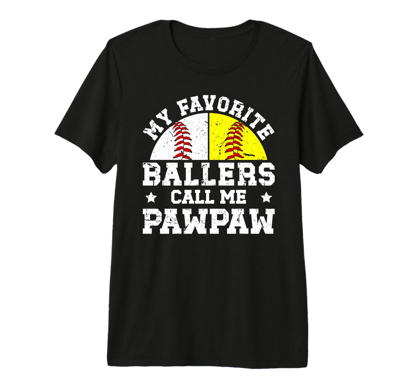 Mens My Favorite Ballers Call Me Pawpaw T-Shirt - Trendy Graphic Men Women - T-Shirt, Sweatshirt, Hoodie