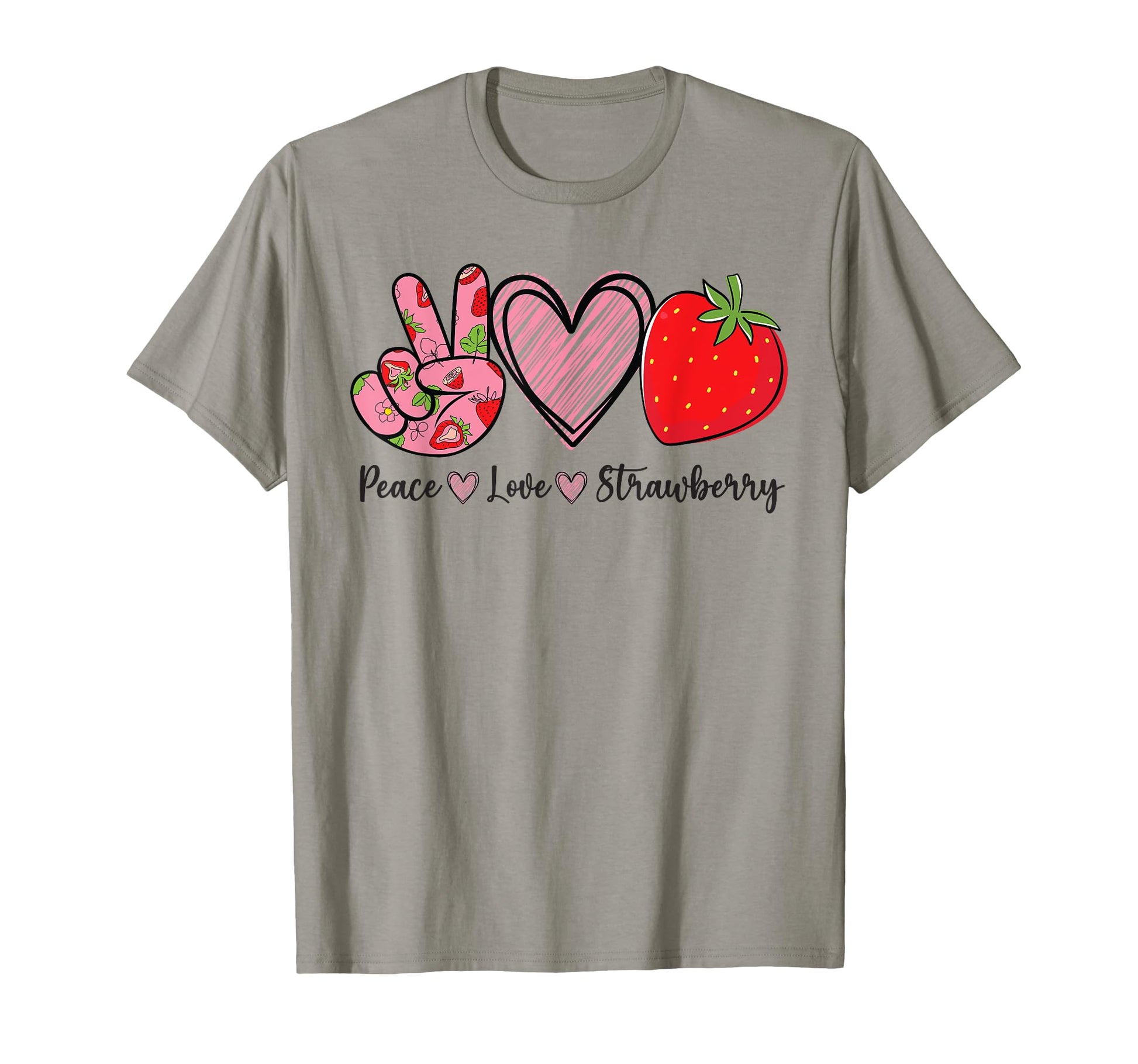 Peace Love Strawberry Farmer T-Shirt - Aesthetic Graphic Men Women - T-Shirt, Sweatshirt, Hoodie