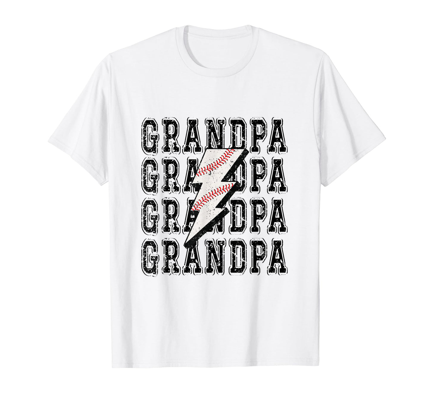 Baseball Grandpa Lightning Bolt T-Shirt - Unique Graphic Men Women - T-Shirt, Sweatshirt, Hoodie