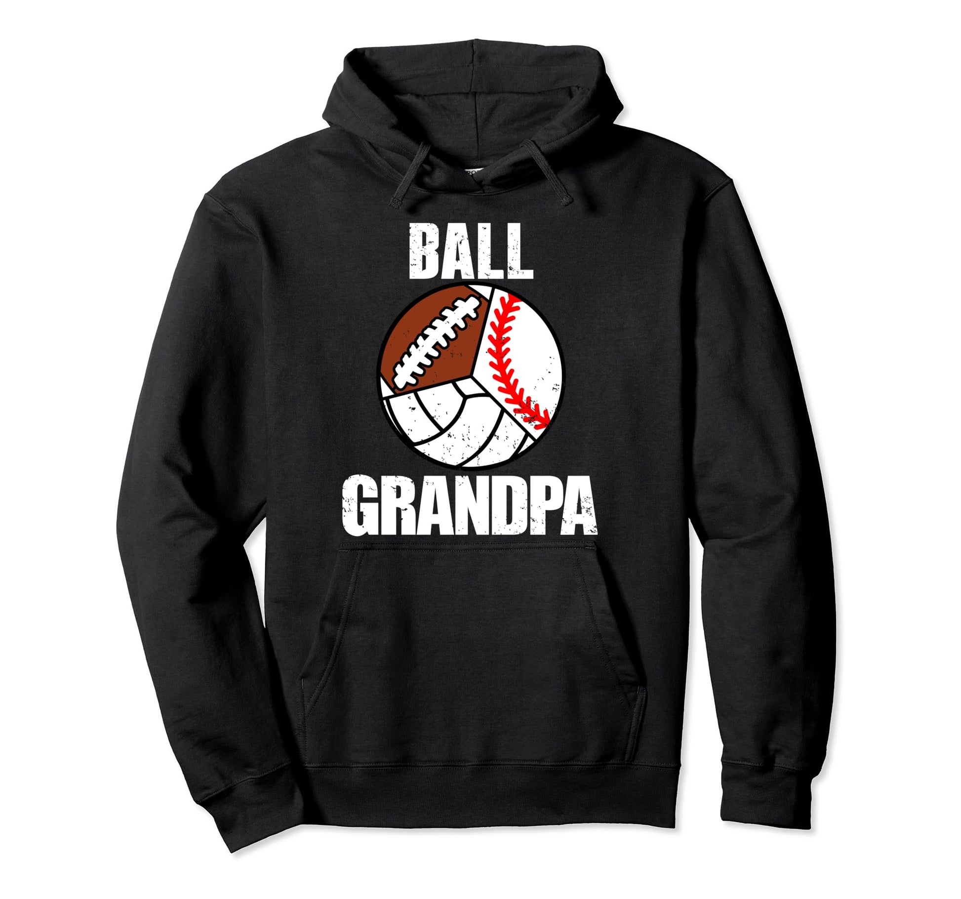 Ball Grandpa Funny Baseball Volleyball Hoodie - Unique Graphic Men Women - T-Shirt, Sweatshirt, Hoodie
