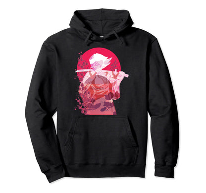 Samurai Vaporwave Aesthetic 80S Hoodie - Casual Everyday Wear Men Women - T-Shirt, Sweatshirt, Hoodie