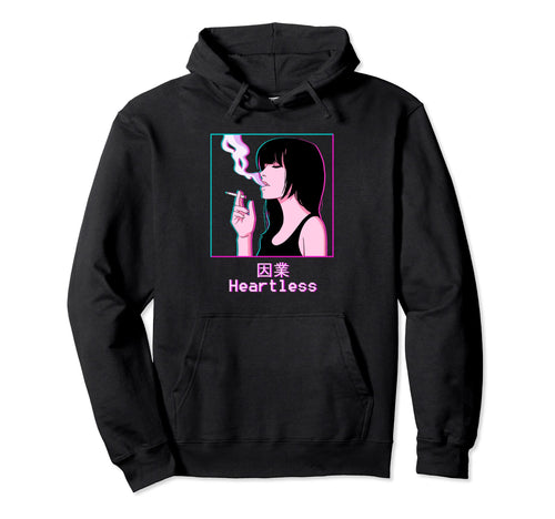 Japanese Aesthetic Vaporwave Heartless Hoodie - Trendy Graphic for Adults - T-Shirt, Sweatshirt, Hoodie