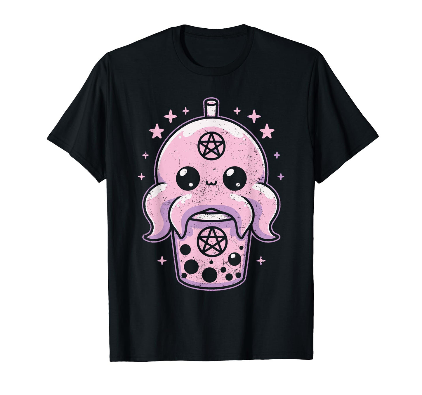 Boba Bubble Tea Monster Vaporwave T-Shirt - Aesthetic Graphic Men Women - T-Shirt, Sweatshirt, Hoodie