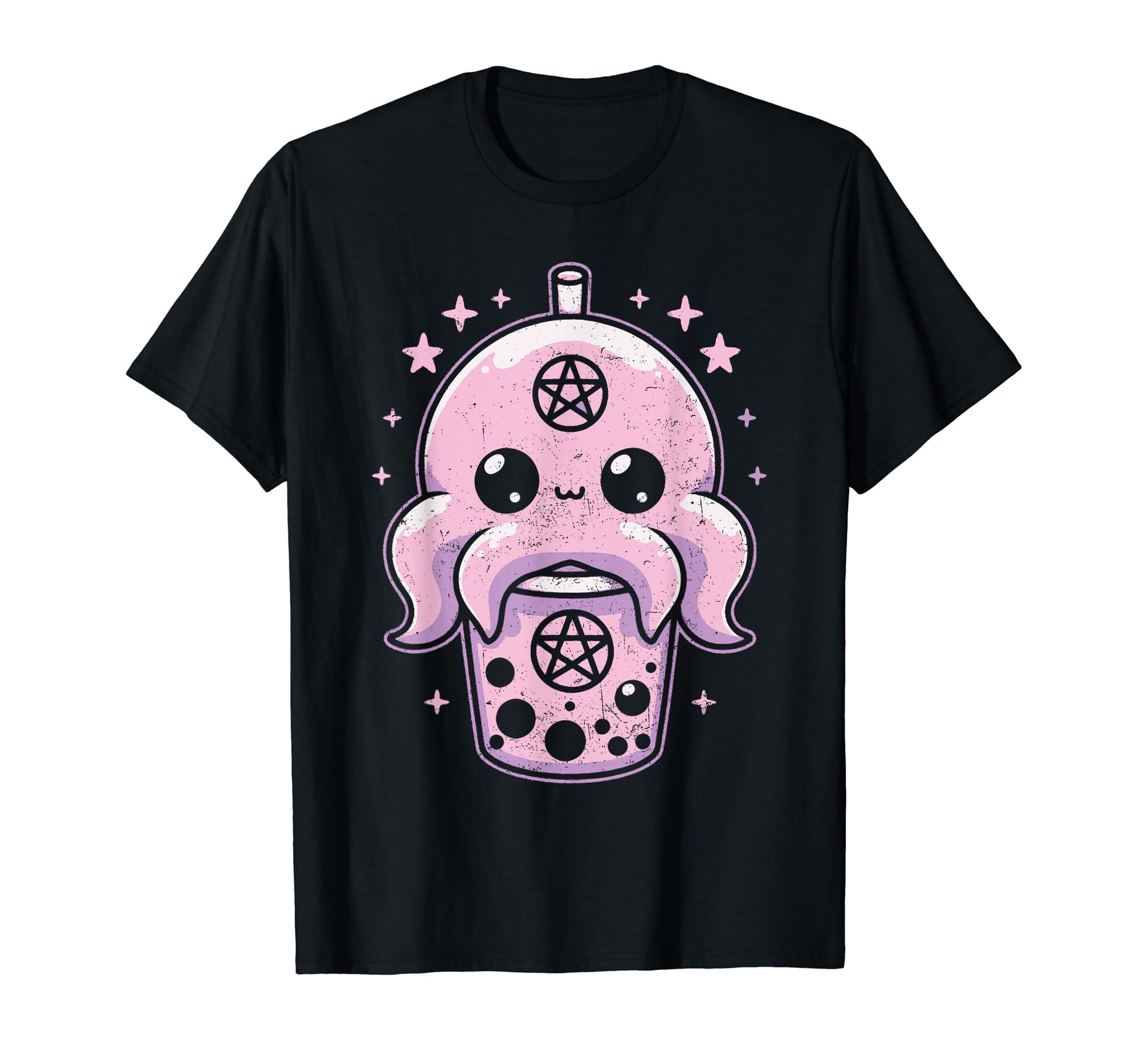 Boba Bubble Tea Monster Vaporwave T-Shirt - Aesthetic Graphic Men Women - T-Shirt, Sweatshirt, Hoodie