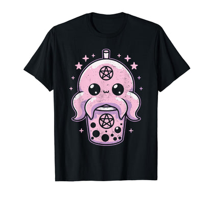 Boba Bubble Tea Monster Vaporwave T-Shirt - Aesthetic Graphic Men Women - T-Shirt, Sweatshirt, Hoodie