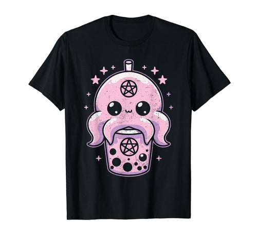 Boba Bubble Tea Monster Vaporwave T-Shirt - Aesthetic Graphic Men Women - T-Shirt, Sweatshirt, Hoodie