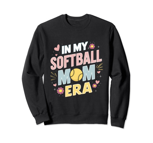 My Softball Mom Era Mom Life Game Day Sweatshirt - Minimalist Print Unisex - T-Shirt, Sweatshirt, Hoodie