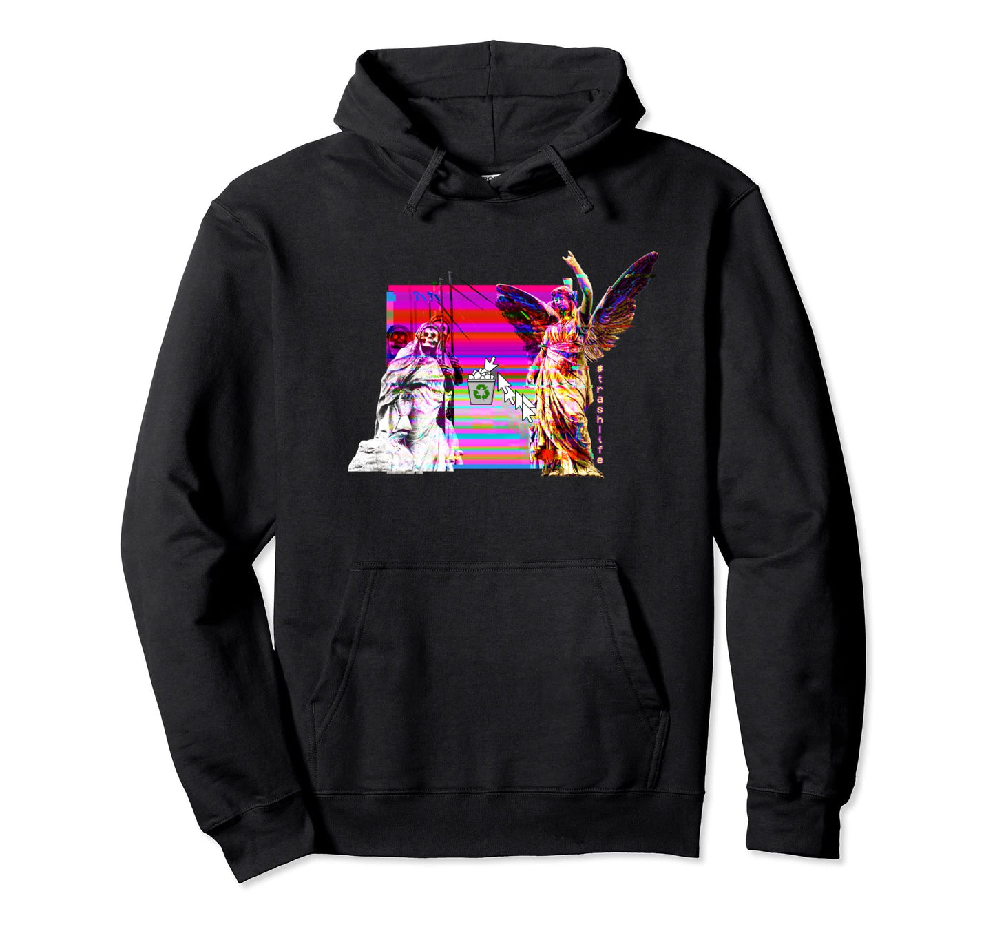 Death Angel Trashlife Sad Vaporwave Hoodie - Novelty Apparel Unisex - T-Shirt, Sweatshirt, Hoodie
