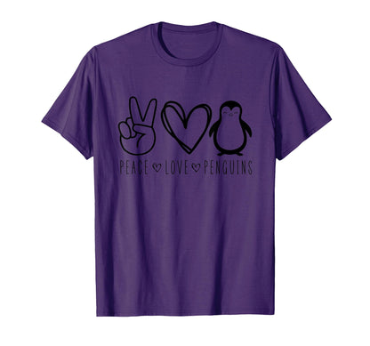 Peace Love Penguins Animal Lover T-Shirt - Streetwear Style Men Women - T-Shirt, Sweatshirt, Hoodie