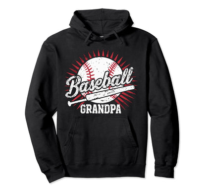 Baseball Grandpa Grandfather Gramps Hoodie - Graphic Print Men Women - T-Shirt, Sweatshirt, Hoodie