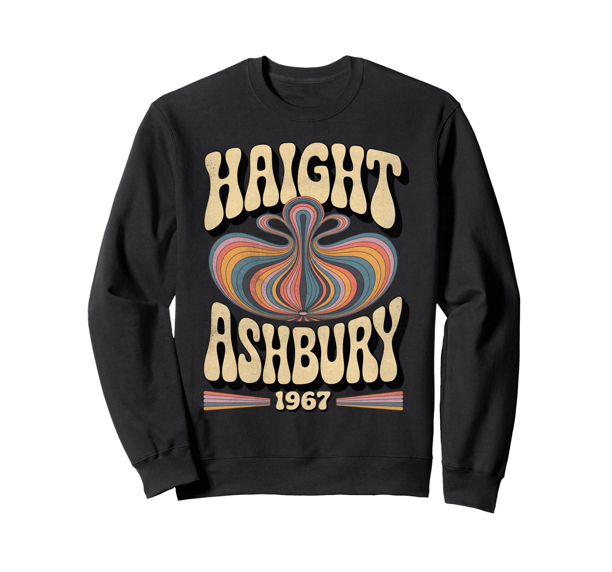 Haight Ashbury 1967 Hippie Boho Sweatshirt - Custom Art Print for Adults - T-Shirt, Sweatshirt, Hoodie
