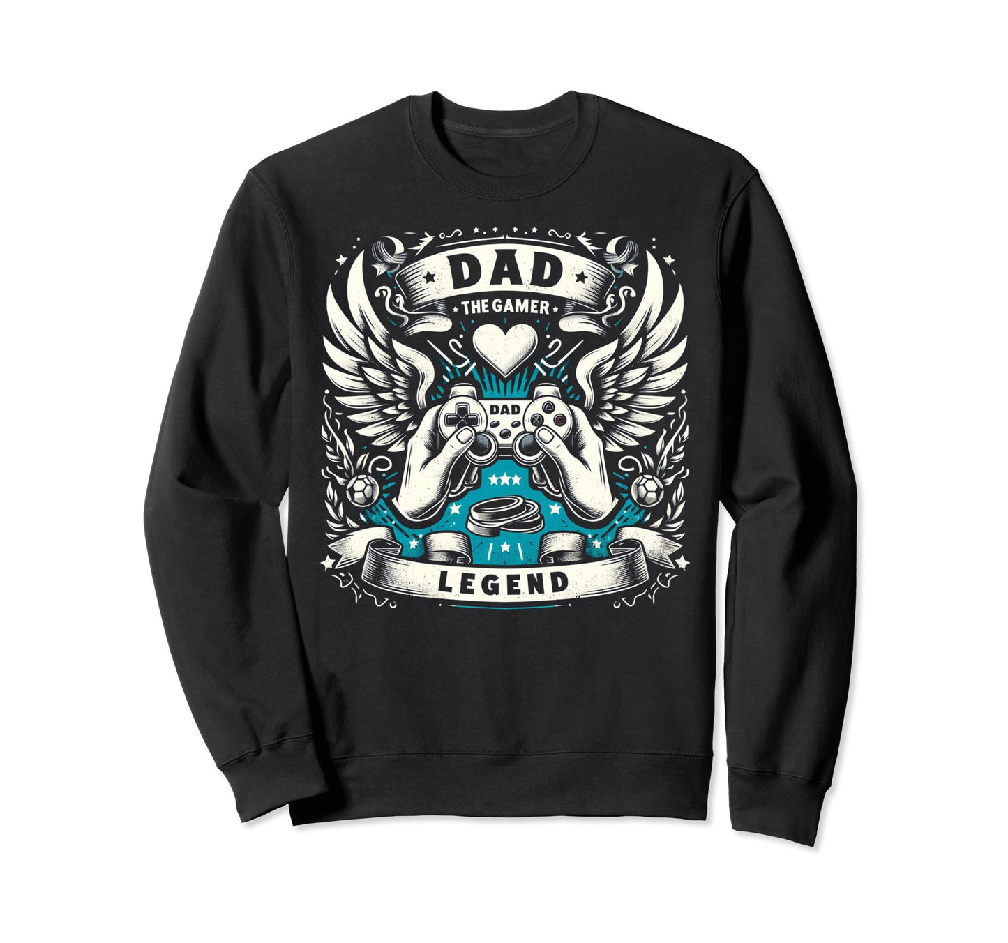Gamer Dad Game Controller Gaming Sweatshirt - Streetwear Style for Adults - T-Shirt, Sweatshirt, Hoodie