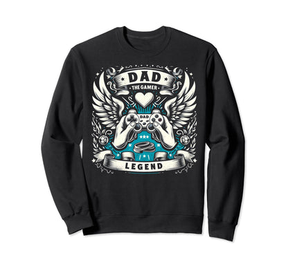 Gamer Dad Game Controller Gaming Sweatshirt - Streetwear Style for Adults - T-Shirt, Sweatshirt, Hoodie