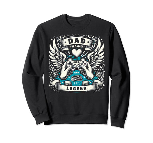 Gamer Dad Game Controller Gaming Sweatshirt - Streetwear Style for Adults - T-Shirt, Sweatshirt, Hoodie