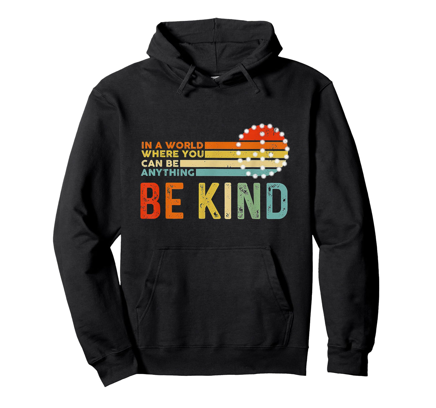 Be Kind Rainbow Feel Womens Summer Hoodie - Novelty Apparel Men Women - T-Shirt, Sweatshirt, Hoodie