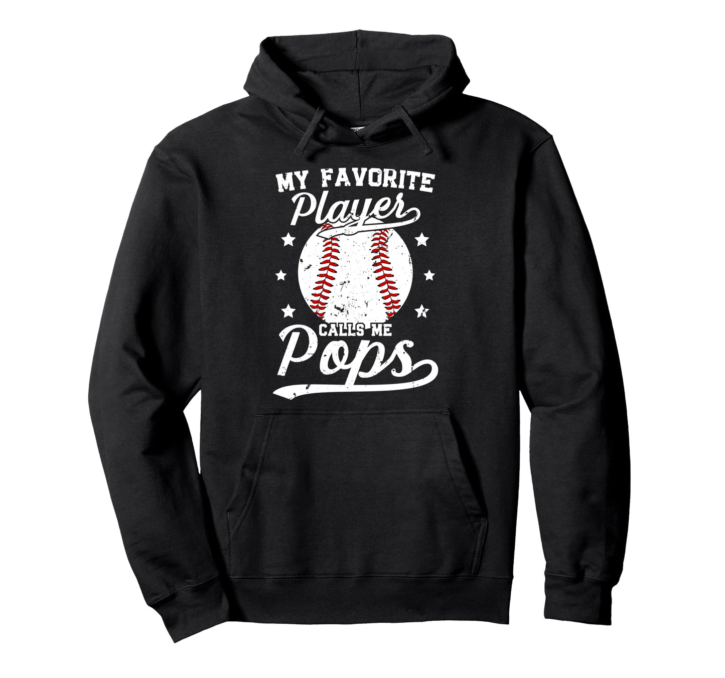 My Favorite Baseball Player Pops Baseball Hoodie - Graphic Print Unisex - T-Shirt, Sweatshirt, Hoodie