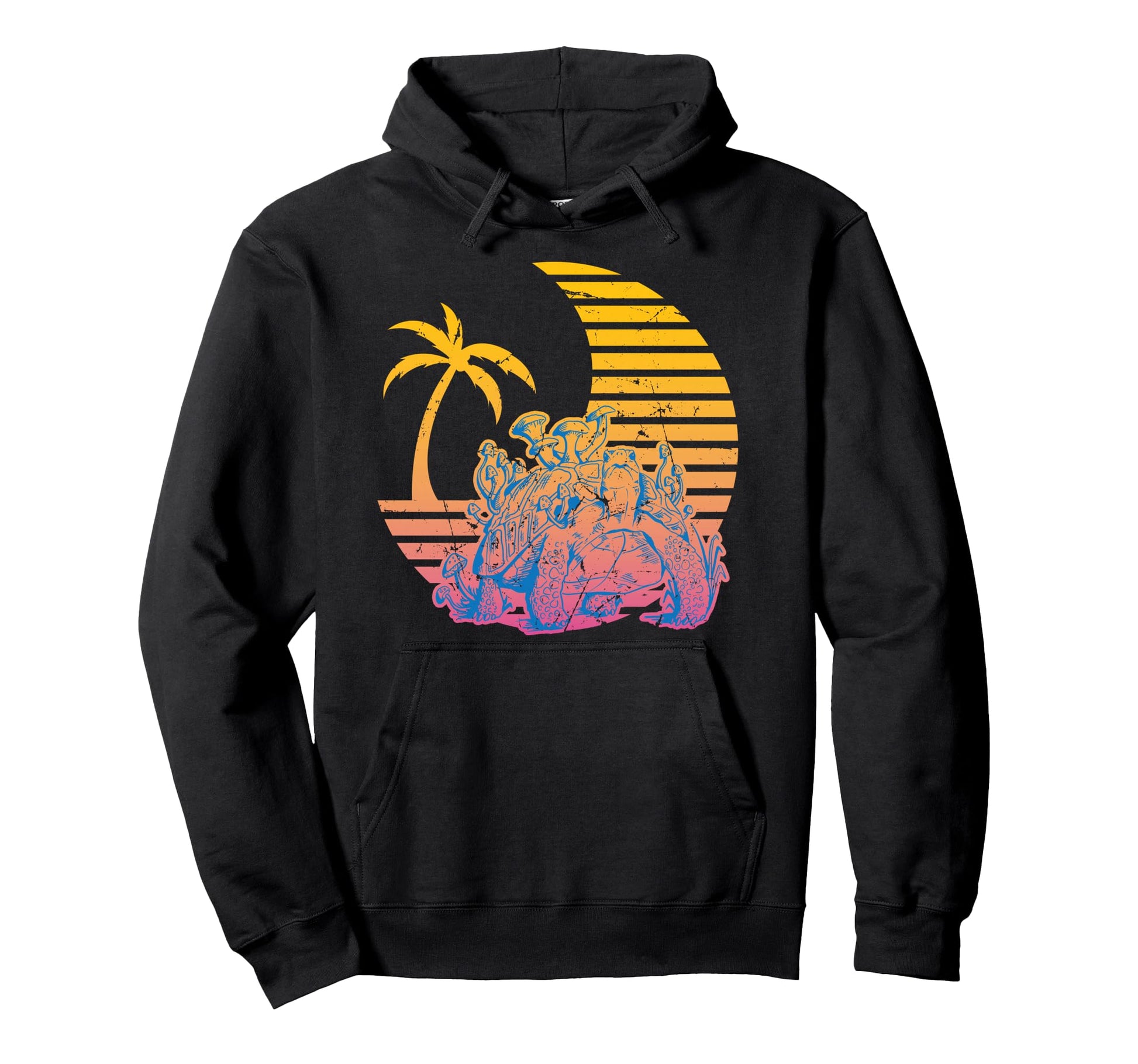 Indie Aesthetic Vaporwave Turtle Pop Hoodie - Novelty Apparel for Adults - T-Shirt, Sweatshirt, Hoodie