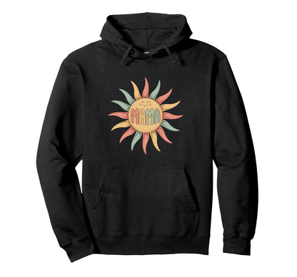 Happy Mama Sun Groovy Pastel Mothers Day Hoodie - Custom Art Print Unisex - T-Shirt, Sweatshirt, Hoodie