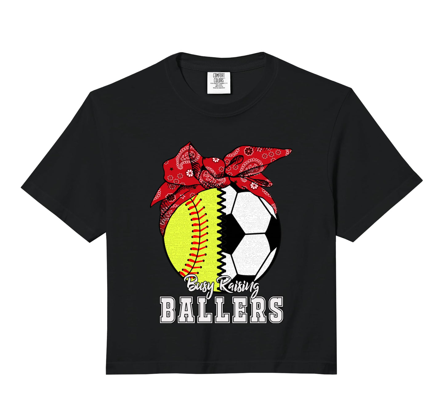 Busy Raising Ballers Softball Soccer T-Shirt - Streetwear Style Unisex - T-Shirt, Sweatshirt, Hoodie