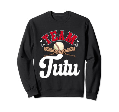 Team Tutu Mothers Day Baseball Sweatshirt - Graphic Print for Adults - T-Shirt, Sweatshirt, Hoodie