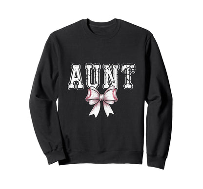 Coquette Baseball Aunt Spirit Sweatshirt - Novelty Apparel for Adults - T-Shirt, Sweatshirt, Hoodie