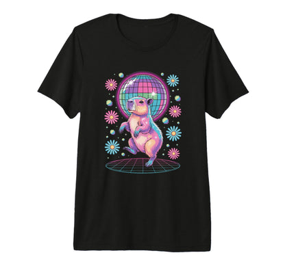 Capybara Disco Dance Vaporwave T-Shirt - Trendy Graphic for Adults - T-Shirt, Sweatshirt, Hoodie