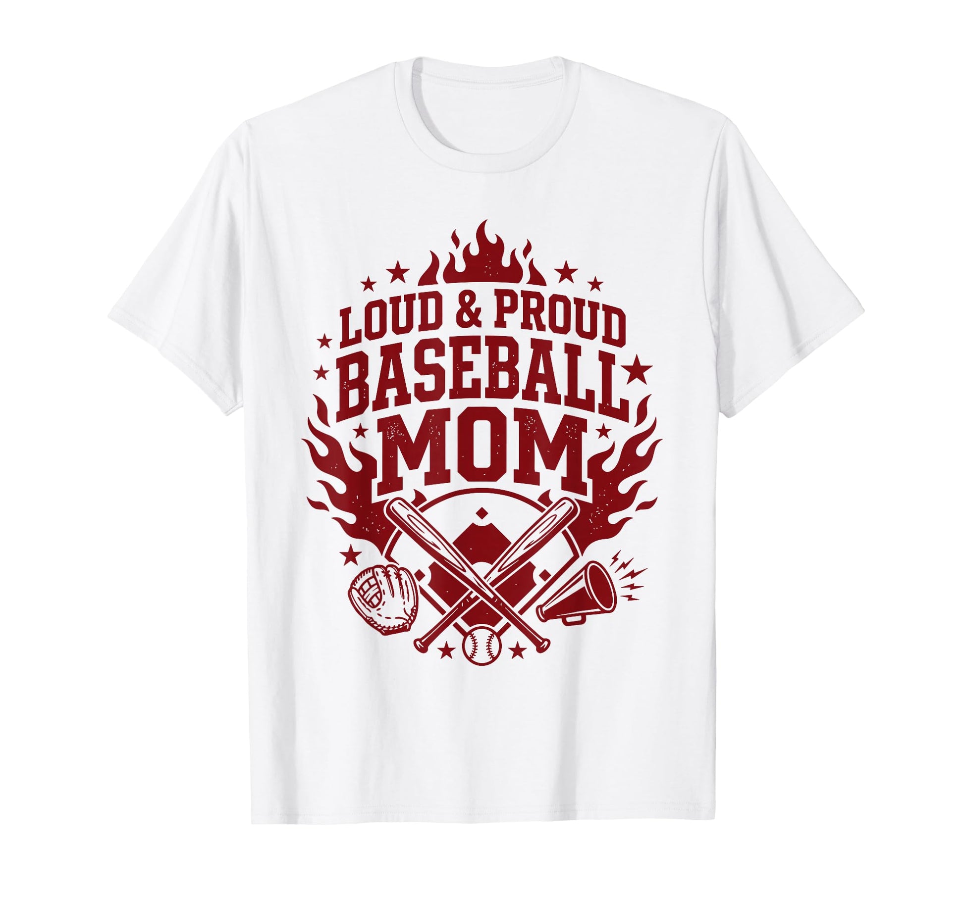 Loud Proud Baseball Mom Cheer Squad T-Shirt - Custom Art Print Men Women - T-Shirt, Sweatshirt, Hoodie