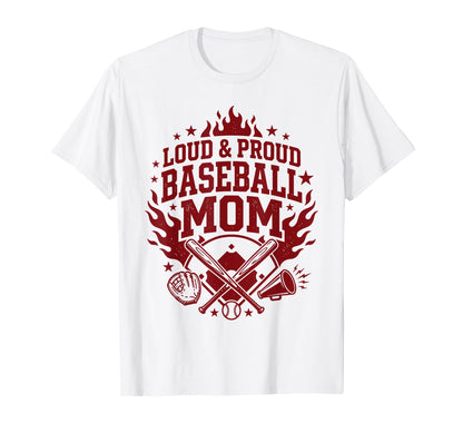 Loud Proud Baseball Mom Cheer Squad T-Shirt - Custom Art Print Men Women - T-Shirt, Sweatshirt, Hoodie