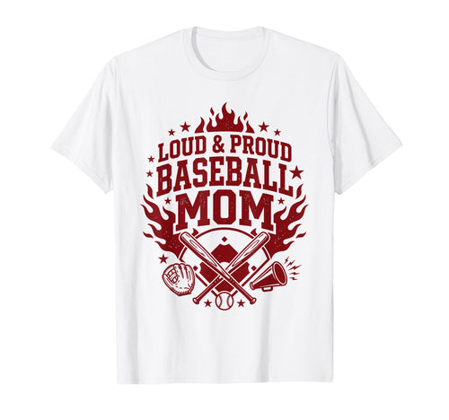 Loud Proud Baseball Mom Cheer Squad T-Shirt - Custom Art Print Men Women - T-Shirt, Sweatshirt, Hoodie