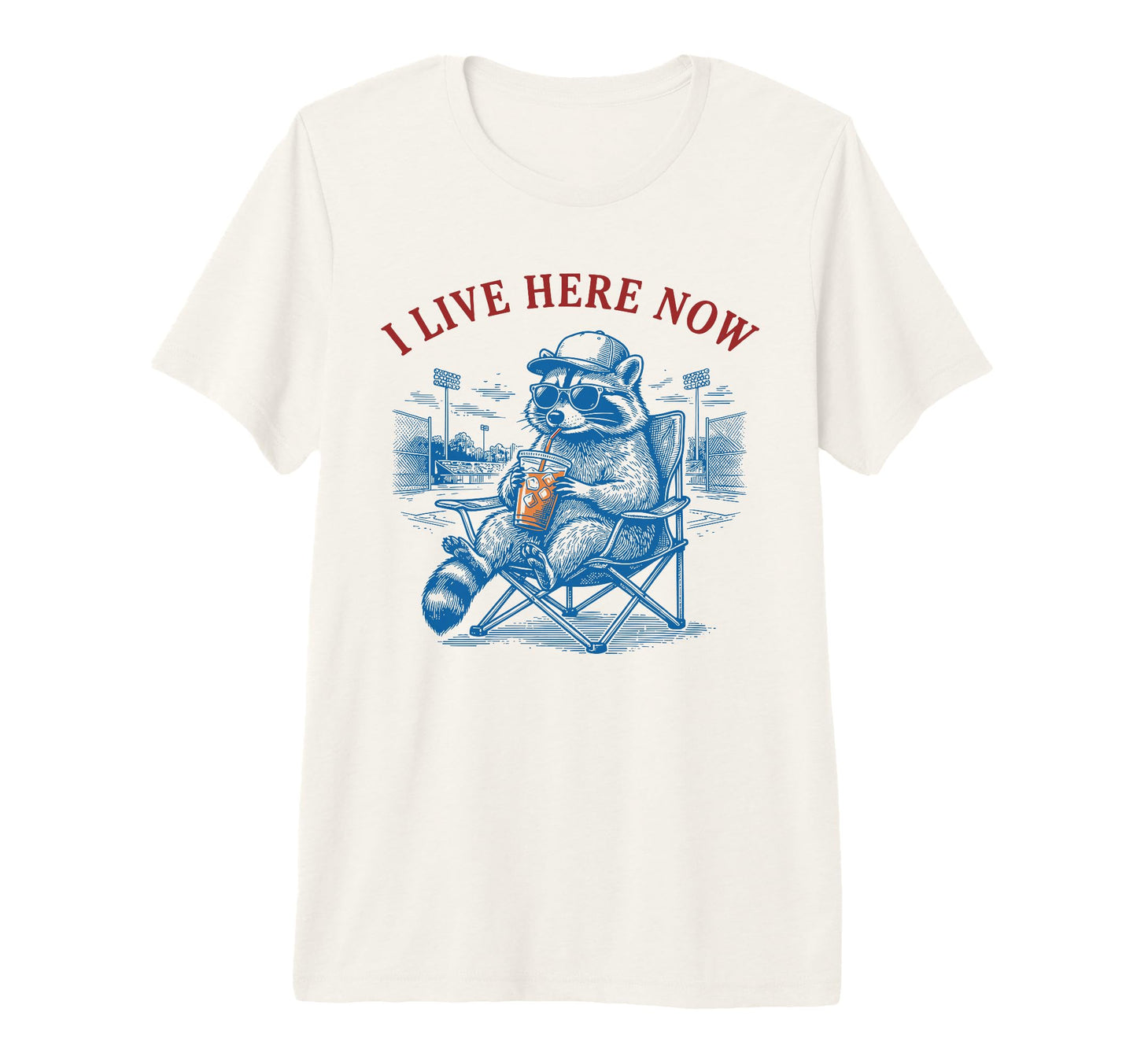 Trash Panda Iced Coffee Baseball T-Shirt - Unique Graphic for Adults - T-Shirt, Sweatshirt, Hoodie