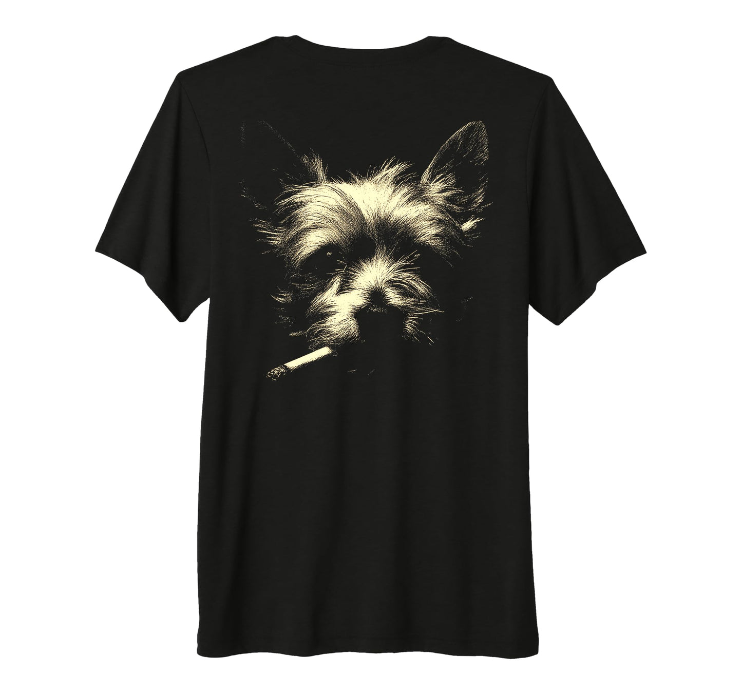 Yorkshire Terrier Smoking Cigarette T-Shirt - Novelty Apparel Men Women - T-Shirt, Sweatshirt, Hoodie