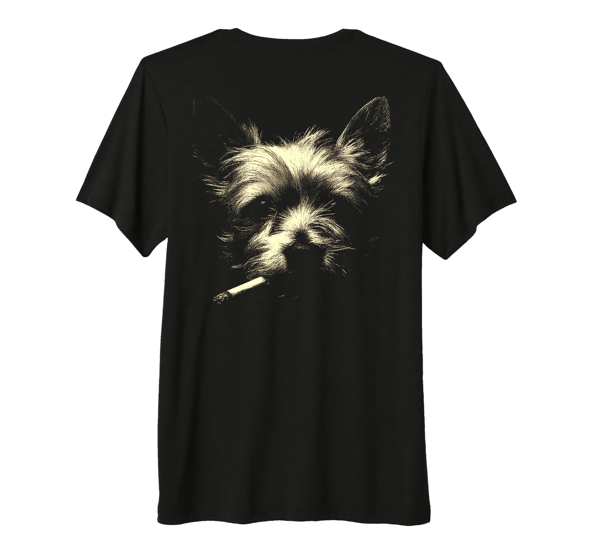Yorkshire Terrier Smoking Cigarette T-Shirt - Novelty Apparel Men Women - T-Shirt, Sweatshirt, Hoodie