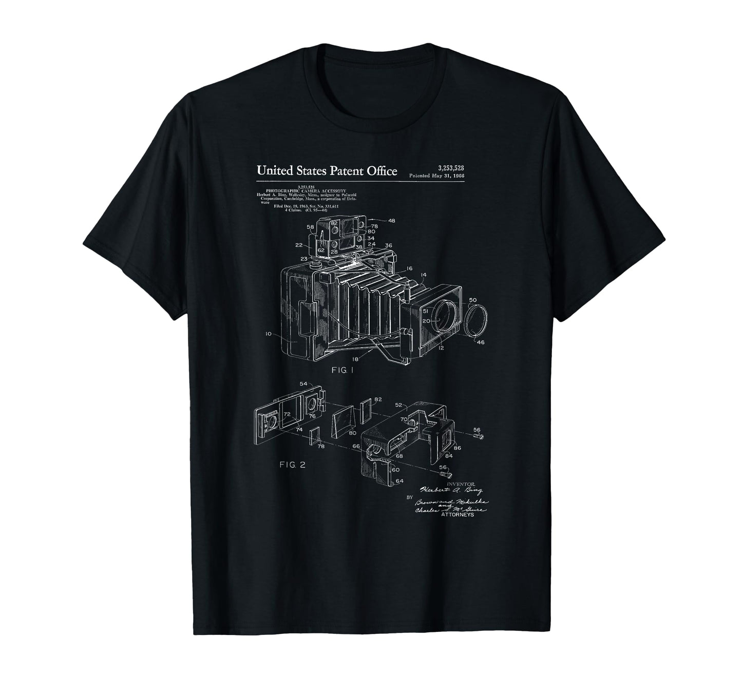 Camera Patent Photographer T-Shirt - Unique Graphic for Adults - T-Shirt, Sweatshirt, Hoodie