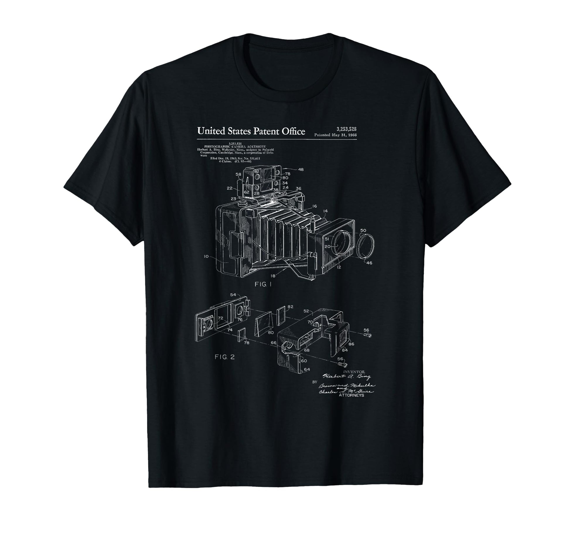 Camera Patent Photographer T-Shirt - Unique Graphic for Adults - T-Shirt, Sweatshirt, Hoodie