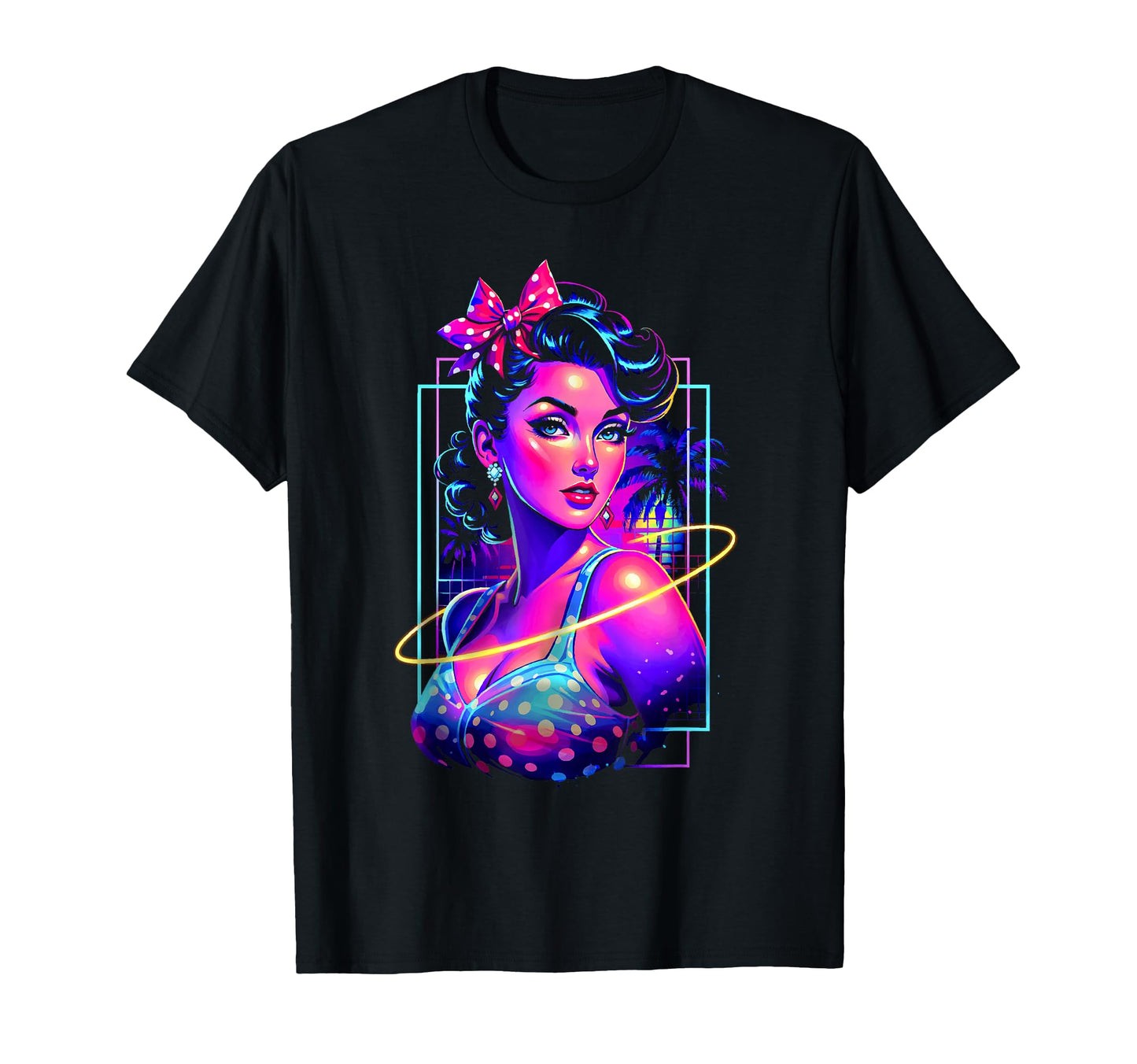 Hot Pinup Pop Art 50S Punk Vaporwave T-Shirt - Custom Art Print Men Women - T-Shirt, Sweatshirt, Hoodie