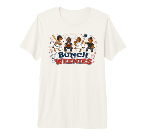 Funny Weenies Dachshunds Baseball T-Shirt - Aesthetic Graphic for Adults - T-Shirt, Sweatshirt, Hoodie