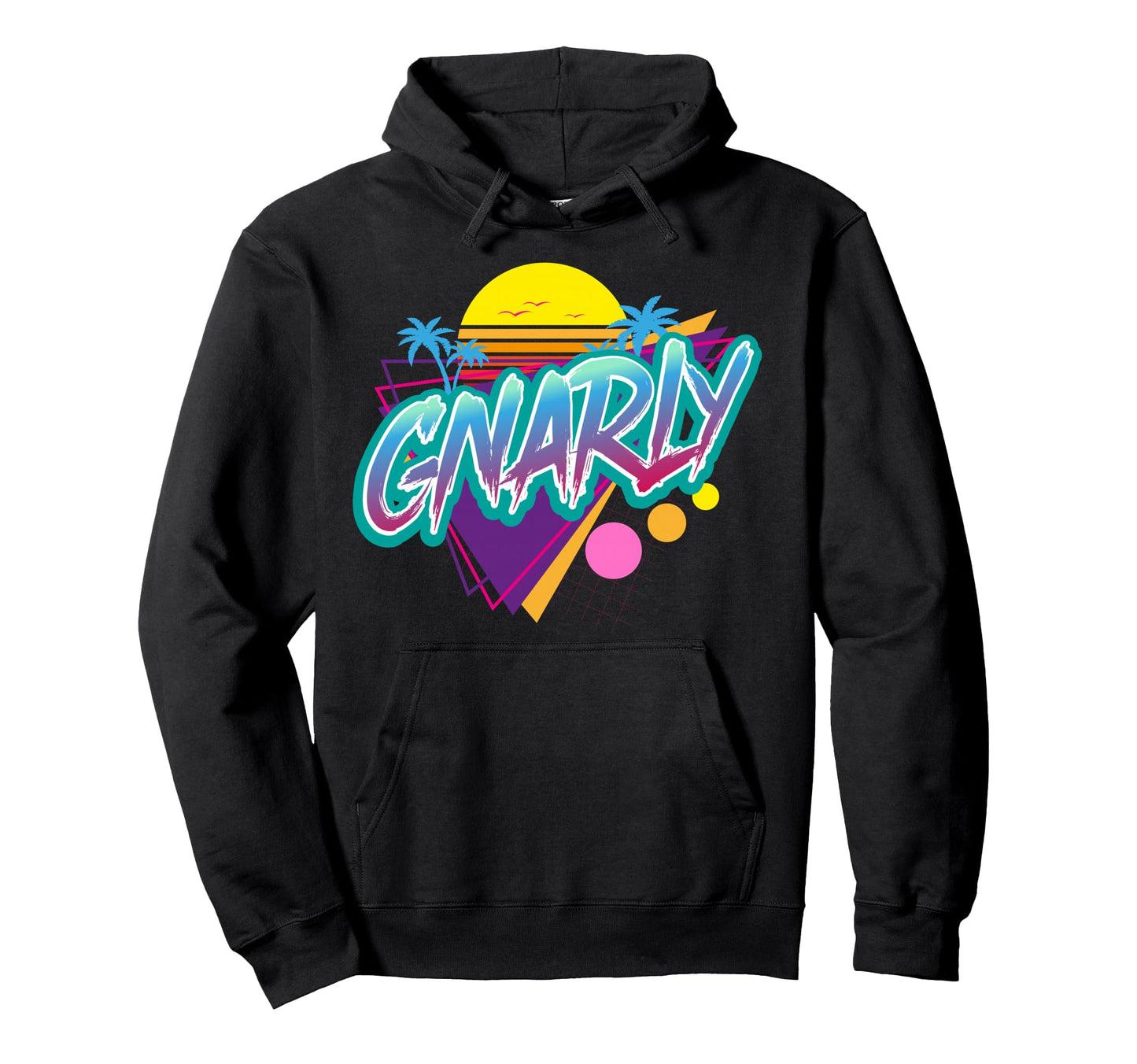 Gnarly 1980S Nostalgic 80S Retrowave Hoodie - Custom Art Print Men Women - T-Shirt, Sweatshirt, Hoodie